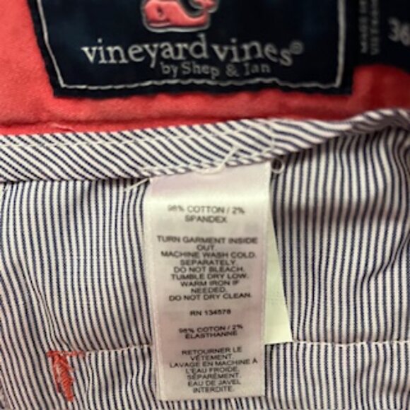 🧡3/15 Vineyard Vines by Shep & Ian Jetty Red 9 Inch Stretch Breaker Short Men 36 - Picture 5 of 12